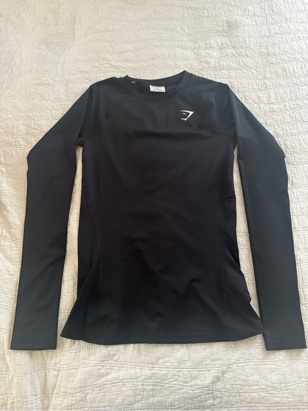 Never Before Worn Gymshark Black Long Sleeve Training Tee